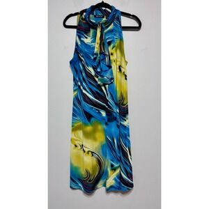 Milano Abstract Watercolor Dress Size XL Psychedelic Vaporwave Statement Y2K Art
